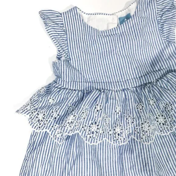 Gap Baby Girl Layered Eyelet Flutter Dress 1824 M - Picture 3 of 9